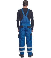 Pánské zimní pracovní kalhoty s laclem MAX WINTER RFLX Cerva modrá/černá