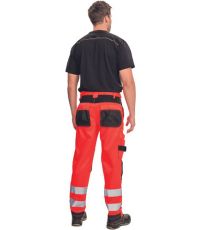 Pánské pracovní HI-VIS kalhoty KNOXFIELD Knoxfield červená