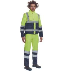 Pánská pracovní zateplená HI-VIS vesta HELLIN Cerva žlutá/navy