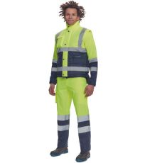 Pánská pracovní zateplená HI-VIS vesta HELLIN Cerva žlutá/navy