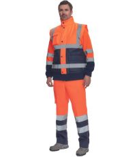 Pánská pracovní zateplená HI-VIS vesta HELLIN Cerva oranžová/navy