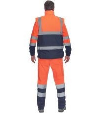 Pánská pracovní zateplená HI-VIS vesta HELLIN Cerva oranžová/navy