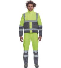 Pánská pracovní zateplená HI-VIS vesta HELLIN Cerva žlutá/šedá