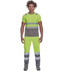 Pánské HI-VIS tričko MONZON Cerva žlutá/šedá