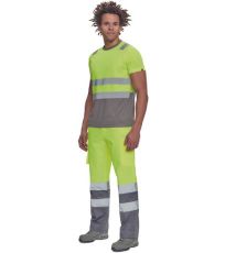 Pánské HI-VIS tričko MONZON Cerva žlutá/šedá