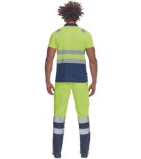 Pánská HI-VIS polokošile CADIZ Cerva žlutá/navy