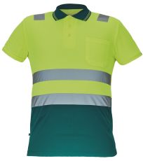 Pánská HI-VIS polokošile CADIZ Cerva žlutá/zelená