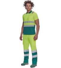 Pánská HI-VIS polokošile CADIZ Cerva žlutá/zelená