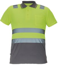 Pánská HI-VIS polokošile CADIZ Cerva žlutá/šedá