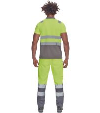 Pánská HI-VIS polokošile CADIZ Cerva žlutá/šedá