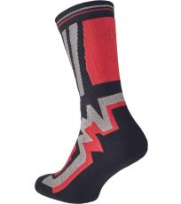 Unisex ponožky LONG Knoxfield černá/červená