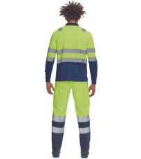 Pánská HI-VIS polokošile LEON Cerva žlutá/navy