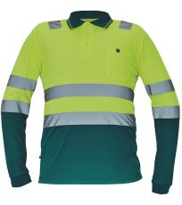 Pánská HI-VIS polokošile LEON Cerva žlutá/zelená