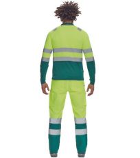 Pánská HI-VIS polokošile LEON Cerva žlutá/zelená