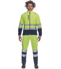 Pánská HI-VIS fleecová bunda SEVILLA Cerva žlutá/navy