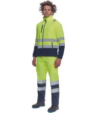 Pánská HI-VIS fleecová bunda SEVILLA Cerva žlutá/navy