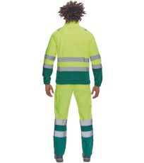 Pánská HI-VIS fleecová bunda SEVILLA Cerva žlutá/zelená