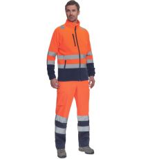 Pánská HI-VIS fleecová bunda SEVILLA Cerva oranžová/navy