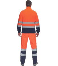 Pánská HI-VIS fleecová bunda SEVILLA Cerva oranžová/navy