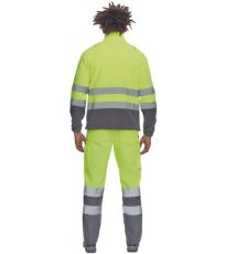 Pánská HI-VIS fleecová bunda SEVILLA Cerva žlutá/šedá