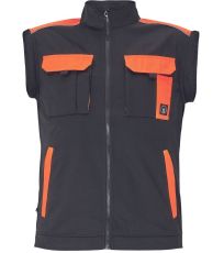 Pánská pracovní bunda MAX VIVO Cerva černá/oranžová