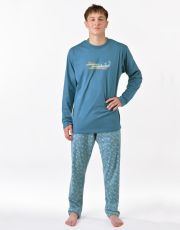 Pánské dlouhé pyžamo 79191P GINA