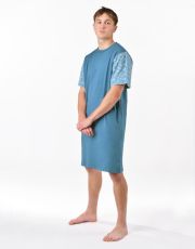 Pánská noční košile 79202P GINA měsíc-dunaj