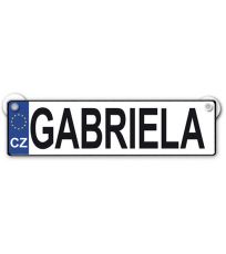 Originální SPZ cedulka se jménem GABRIELA C637800020 Nekupto