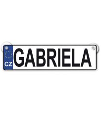 Originální SPZ cedulka se jménem GABRIELA C637800020 Nekupto 