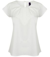 Dámské elegantní triko s plisováním H597 Henbury White