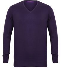 Pánský lehký svetr do V H720 Henbury Purple