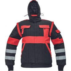 Pánská zimní pracovní bunda MAX WINTER RFLX Cerva černá/červená