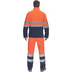 Pánská HI-VIS softshellová bunda GRANADA Cerva oranžová/navy