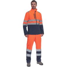 Pánská HI-VIS softshellová bunda GRANADA Cerva oranžová/navy