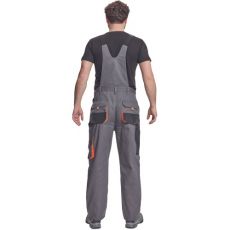 Pánské pracovní kalhoty s laclem CARL BE-01-004 Fridrich & Fridrich šedá