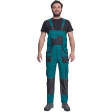 Pánské pracovní kalhoty s laclem CARL BE-01-004 Fridrich & Fridrich zelená/černá