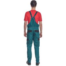 Pánské pracovní kalhoty s laclem MAX SUMMER Cerva zelená/černá