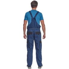Pánské pracovní kalhoty s laclem MAX SUMMER Cerva modrá/černá