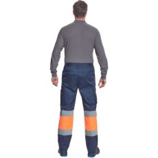 Pánské pracovní kalhoty BILBAO Cerva navy/oranžová