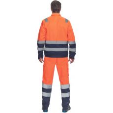 Pánské HI-VIS pracovní kalhoty BURGOS Cerva oranžová/navy