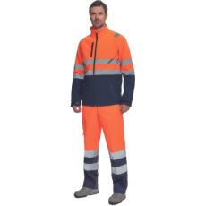 Pánské HI-VIS pracovní kalhoty BURGOS Cerva oranžová/navy