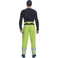 Pánské HI-VIS pracovní kalhoty MAX VIVO HV Cerva žlutá