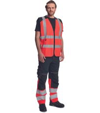 Pracovní vesta HI-VIS KNOXFIELD HVPS Cerva červená