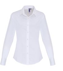 Dámská bavlněná košile s dlouhým rukávem PR344 Premier Workwear Silver -ca. Pantone 428