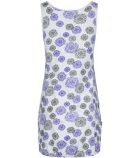 Dámské tílko dlouhé ADELKA LOAP Brg. White Violet Allover