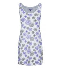 Dámské tílko dlouhé ADELKA LOAP Brg. White Violet Allover