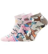 Dětské trendy ponožky - 3 páry Dedonik Lonka mix holka