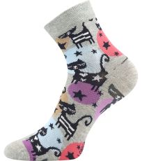 Dětské trendy ponožky - 3 páry Dedotik Lonka mix holka