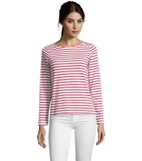 Dámské triko dlouhý rukáv MARINE WOMEN SOĽS White / Red