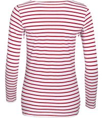 Dámské triko dlouhý rukáv MARINE WOMEN SOĽS White / Red